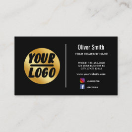 Firmenlogo Gold Black Retro oder eine beliebige Fa Visitenkarte