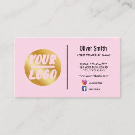 Firmenlogo Gold Schwarz Rosa oder eine beliebige F Visitenkarte