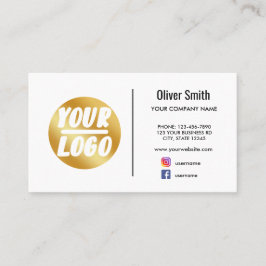 Firmenlogo gold weiß Retro oder Farbe Visitenkarte