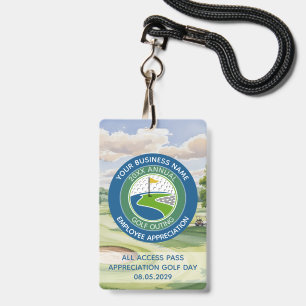 Firmenlogo Golf-Veranstaltung zur Mitarbeiterwürdi Ausweis