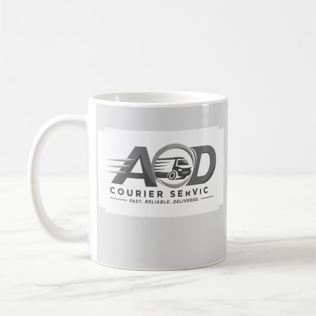 Firmenlogo Grau Kaffeetasse (Links)