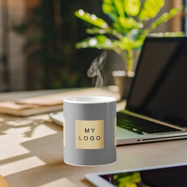 Firmenlogo grau kaffeetasse (Von Creator hochgeladen)