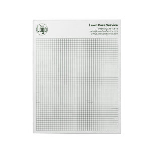 Firmenlogo Grünes Gitter Diagramm Calcpad Notizblock