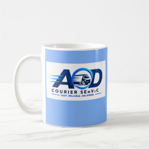 Firmenlogo Hellblau Kaffeetasse