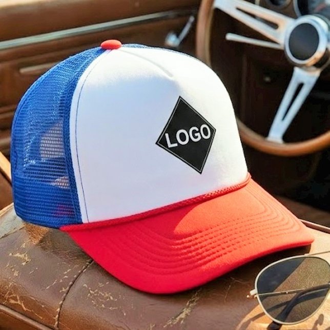 (Firmenlogo hier) Mitarbeiter-Promo Truckerkappe (Custom company logo trucker hats, Professional employee staff uniforms)