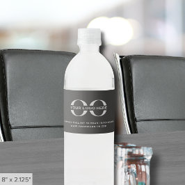 Firmenlogo hinzufügen Slogan Wasserflaschenetikett