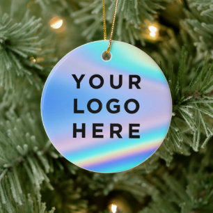 Firmenlogo - Holografie Weihnachten Keramik Ornament