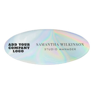 Firmenlogo Holographic Business Employee Namenschild