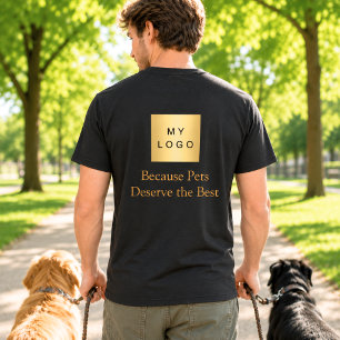 Firmenlogo Hundespaziergang-Mitarbeiter Arbeitskle T-Shirt
