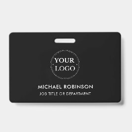 Firmenlogo-ID Mitarbeiter Minimalistisch Schwarz Ausweis