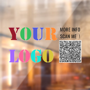 Firmenlogo Ihr QR-Code Geschäftsfenster-Klammern Fensteraufkleber