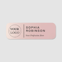 Firmenlogo Imitate für Mitarbeiter Rose Gold Namensschild