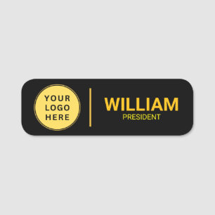 Firmenlogo & individuelle schwarze Mitarbeiter-ID- Namensschild