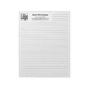 Firmenlogo Kontakt Schwarze Linie College Regel Notizblock