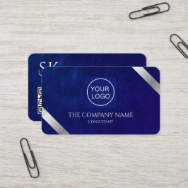 Firmenlogo Luxus Royal Blue Leather Visitenkarte