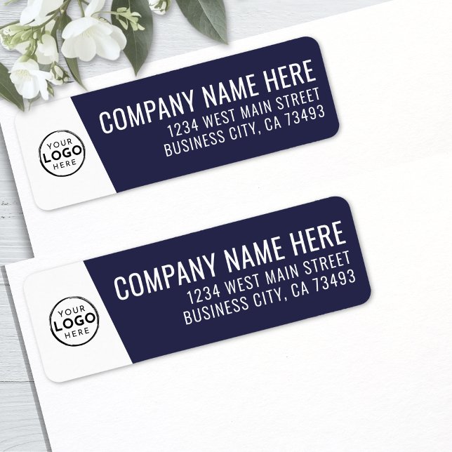 Firmenlogo Marineblau Geschäft (Company Logo Navy Blue Business Label )