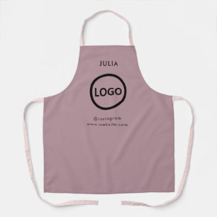 Firmenlogo Mauve Lila Name des Mitarbeiters Schürze