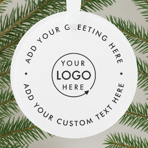 Firmenlogo   Minimalistisch Clean Simple Christmas Ornament
