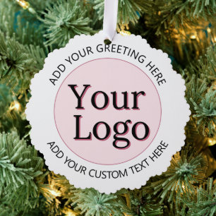 Firmenlogo   Minimalistisch Clean Simple Christmas Ornament Karte