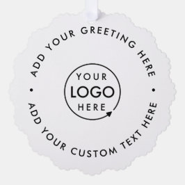 Firmenlogo | Minimalistisch Clean Simple Christmas Ornament Karte