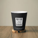 Firmenlogo Minimalistisch Milchtasse<br><div class="desc">Ein einfaches, individuelles schwarzes Geschäftsmodell in modernem minimalistischem Stil, das leicht mit Ihrem Firmenlogo und Text aktualisiert werden kann. Mit einem quadratischen Logo-Bild (3000 x 3000 px) können Sie sich anpassen, indem Sie den Text und das Bild mit den dafür vorgesehenen Feldern ändern, oder mit der Schaltfläche "Nachricht" können Sie...</div>