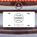 Firmenlogo | MINIMALISTISCH US Nummernschild<br><div class="desc">Ein einfaches,  individuelles,  weißes Firmenschild in modernem minimalistischem Stil,  das mit Ihrem Firmenlogo und Geschäftsdetails leicht aktualisiert werden kann.</div>