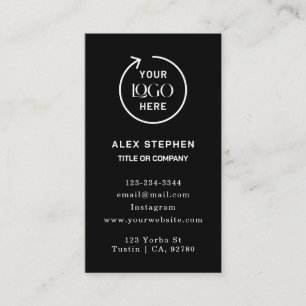 Firmenlogo   Minimalistische Schwarzfirmen Visitenkarte