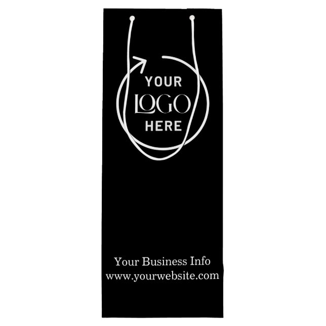 Firmenlogo | Minimalistische Weine des Unternehmen Geschenktüte Für Weinflaschen (Rückseite)