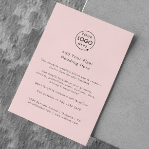 Firmenlogo   Minimalistische Werbung in Rosa Flyer