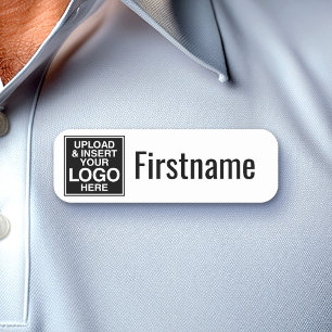 Firmenlogo mit Bereich für nur Vornamen Namensschild