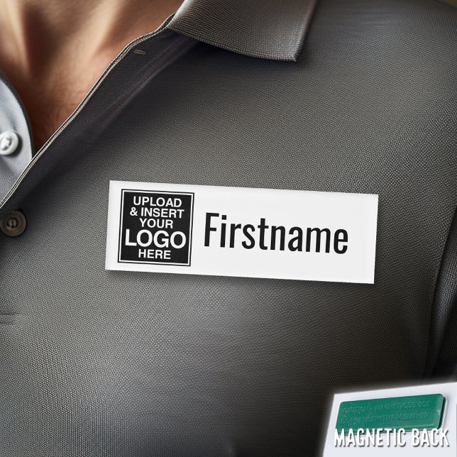 Firmenlogo mit Bereich nur Vorname Namenschild (Custom Name Tag - Personalize )