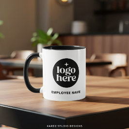 Firmenlogo mit Namen und Branding Tasse