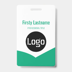 Firmenlogo mit Vor- und Nachnamen Bar Code Ba Ausweis