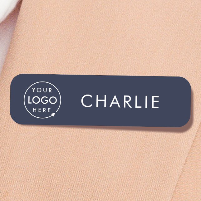 Firmenlogo | Mitarbeiter der Beruflichen Marine Namensschild (Custom name tags for your small business with pin or magnet fixings.)