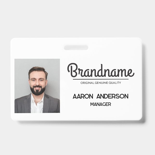 Firmenlogo Mitarbeiter-Foto-ID Ausweis (Vorderseite)
