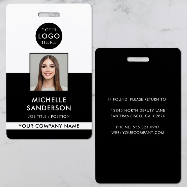 Firmenlogo-Mitarbeiter-Foto-ID Ausweis (Company Logo Staff Employee Photo ID Badge)