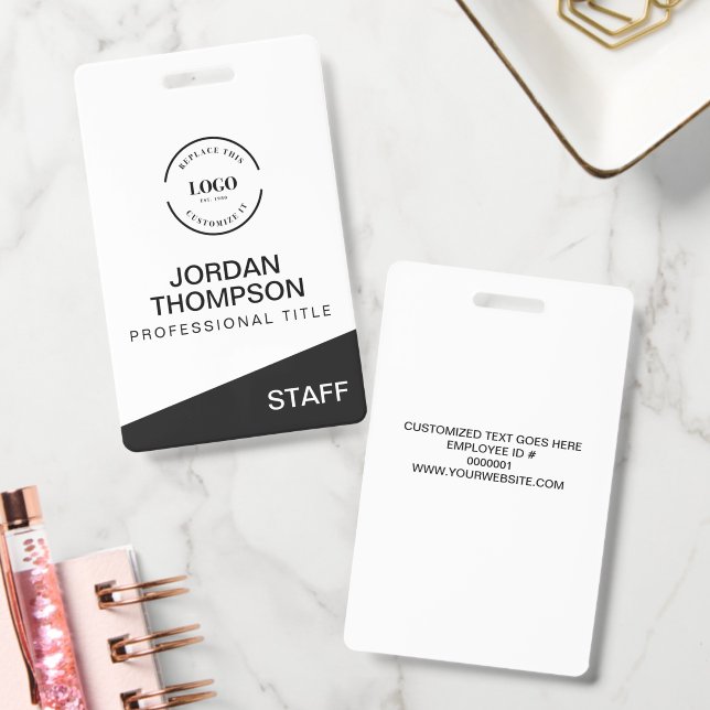 Firmenlogo Mitarbeiter Geschäft Professionelles Pe Ausweis (Büro)