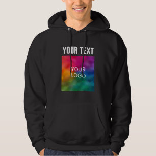 Firmenlogo Mitarbeiter Herren Schwarz hochladen Hoodie