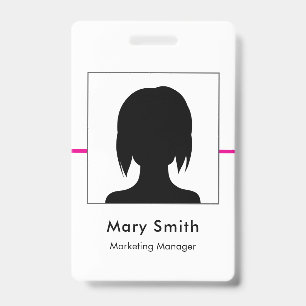 Firmenlogo, Mitarbeiter-ID, Minimalistisches Abzei Ausweis