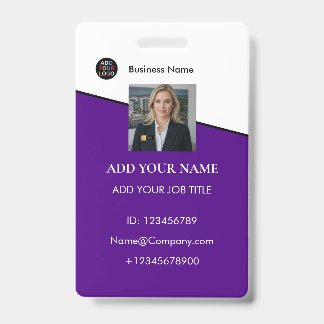 Firmenlogo Mitarbeiter Namensschild Foto ID Karte Ausweis