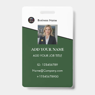 Firmenlogo Mitarbeiter Namensschild Fotoausweis Ausweis