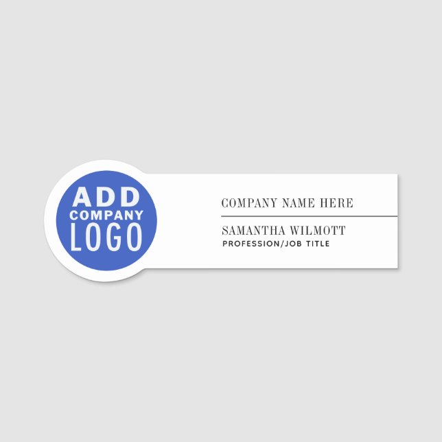 Firmenlogo Mitarbeiter Personal Namensschild (Vorderseite)