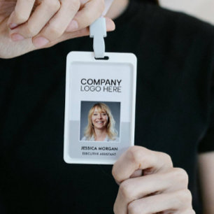 Firmenlogo Mitarbeiterausweis Foto Silber Ausweis