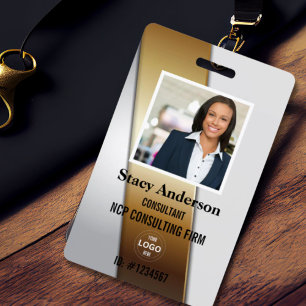 Firmenlogo Mitarbeitername Foto ID Ausweis
