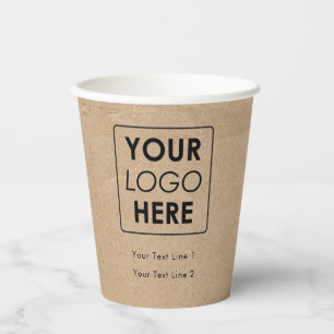 Firmenlogo Modern Berufliche Kraft Brown Pappbecher