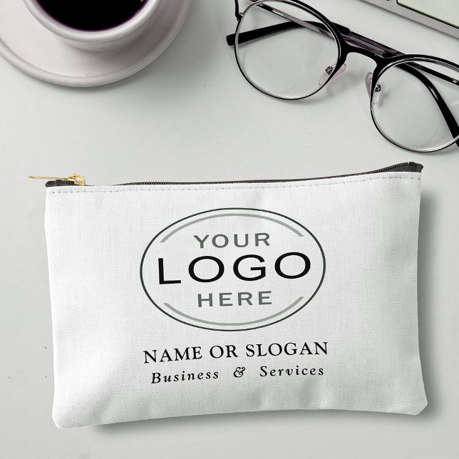 Firmenlogo Modern Brand Company Swag Custom Zubehörtasche (2 sizes to choose from. Easily customize front & back to any desired color.)