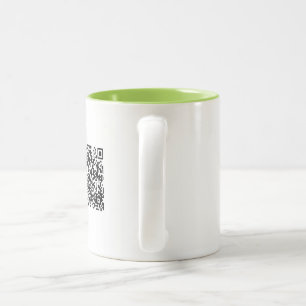 Firmenlogo Modern mit QR-Tasse Zweifarbige Tasse