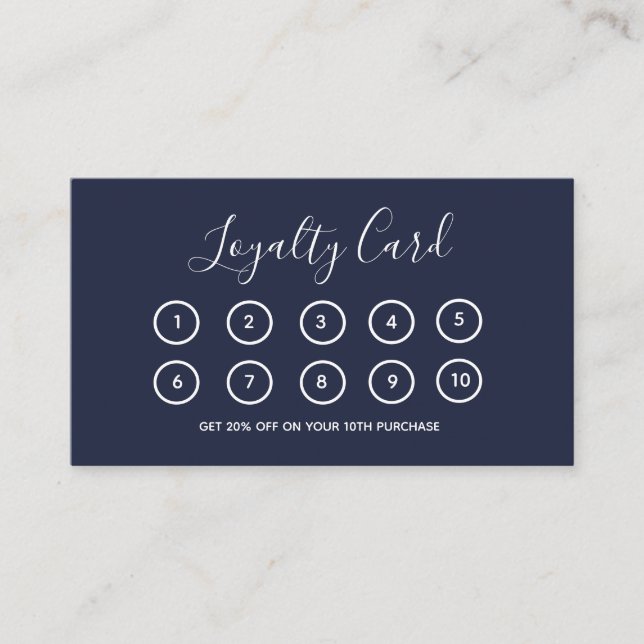 Firmenlogo Modern Navy Beruflich Company Treuekarte (Vorderseite)