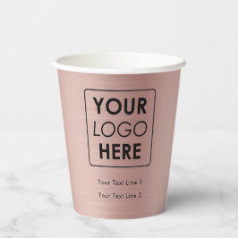 Firmenlogo Moderne Berufliche Rose Gold Pappbecher