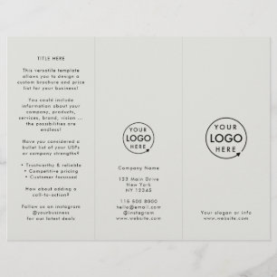 Firmenlogo   Moderne graue Trifold Broschüre
